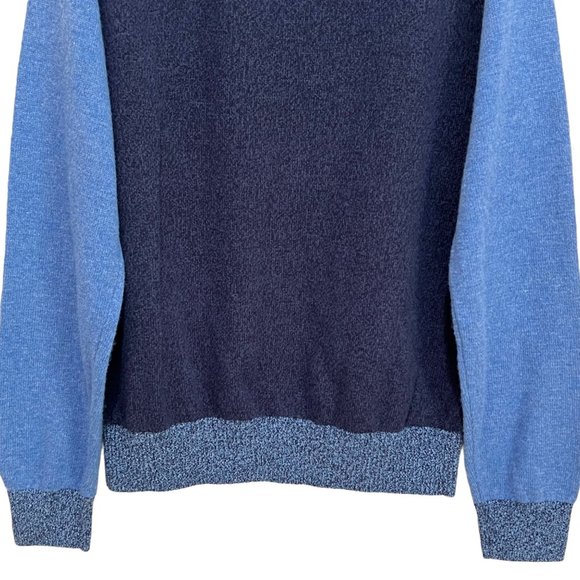 Gap Men’s Crew Neck Sweater Wool Blend Navy Blue Heather Medium - Picture 7 of 8